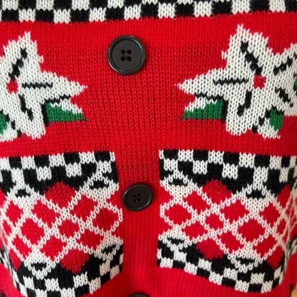 Ugly Christmas Sweater Scottie dogs and poinsettias size extra large vest - Picture 8 of 16